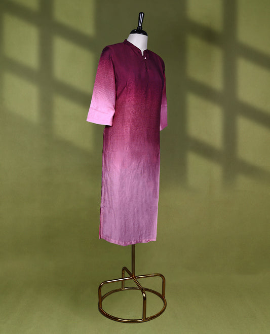 Triple shade Readymade kurti with digital prints for women, featuring 3/4 sleeves.