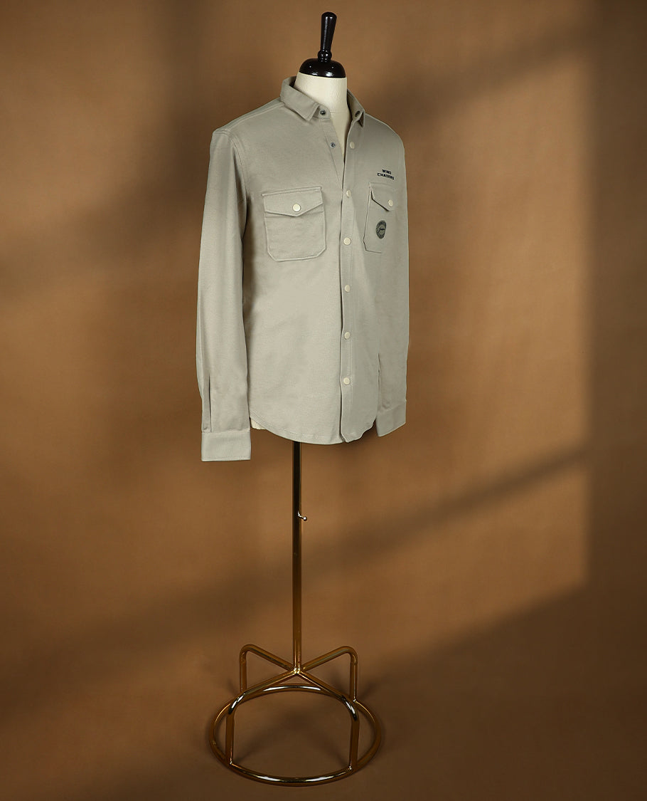 Dark Beige Colour Plain RIVER BLUE Full Sleeve Shirt for Men