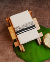 Off White Colour Cotton Double Dhoti Finished With A Classic Black & Indian art forms Digital print kara.