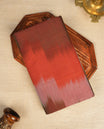 Mangalagiri Cotton saree Featuring  Pochampally Patterned Body , Complemented  By Tissue Border & Contrast  Pallu, Paired With A Matching Blouse Piece