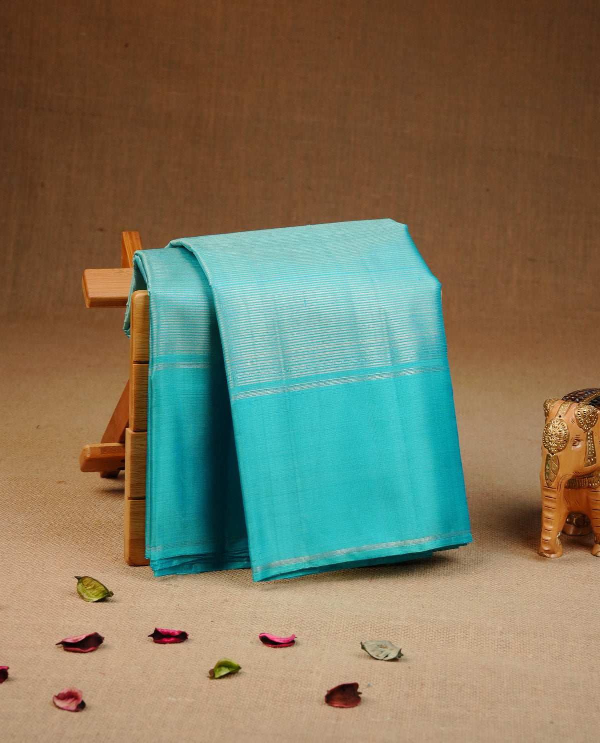 Sky blue colour Traditional kancheepuram silk saree