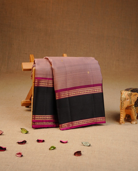 Pinkish beige colour Traditional kancheepuram silk saree