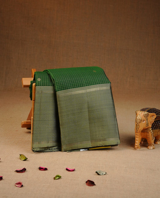 Green colour traditional kancheepuram silk saree