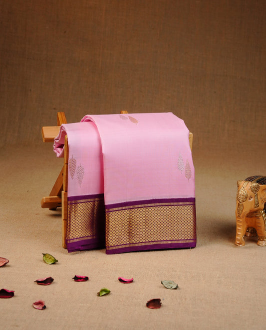Pink colour Traditional Kancheepuram silk saree