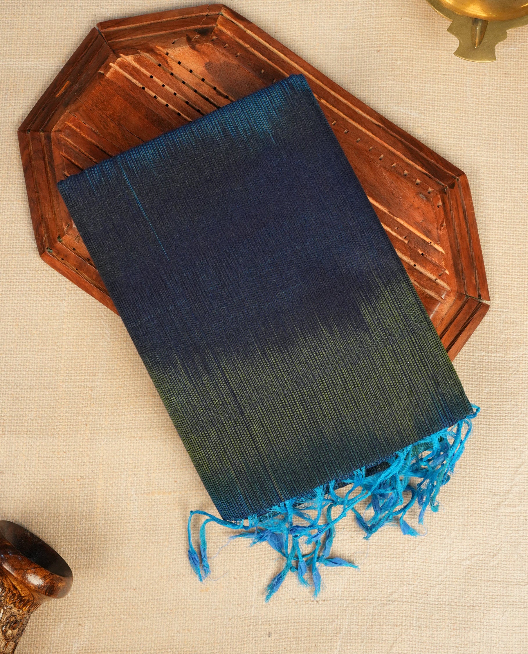 Mangalagiri Cotton saree Featuring  Pochampally Patterned Body , without Border & Contrast  Pallu, Paired With A Matching Blouse Piece