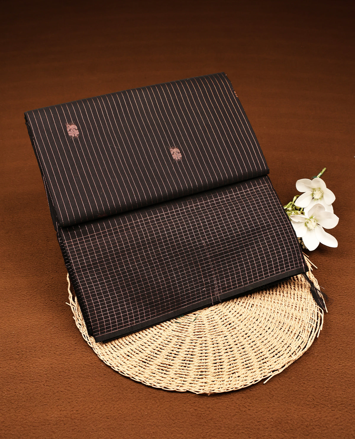 Black Colour Silk Cotton Saree