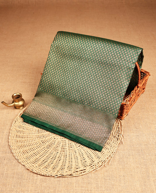 Green Colour Banaras Katan Silk Saree