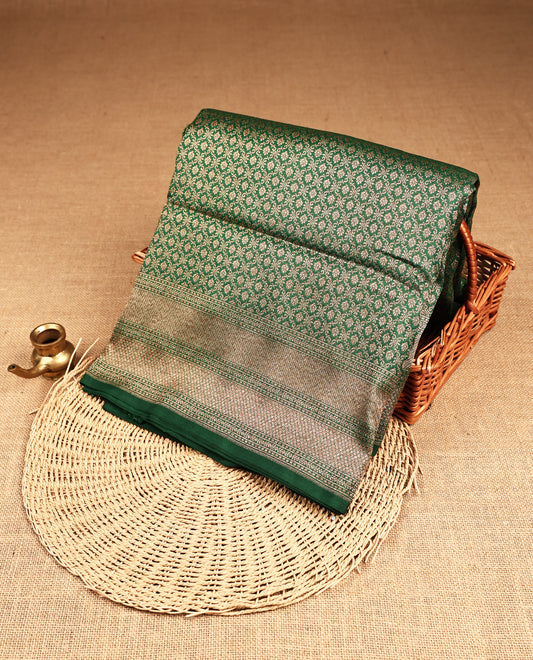 Green Colour Banaras Katan Silk Saree