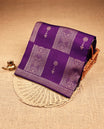 Violet Colour Banaras Silk Tussar Georgette Saree