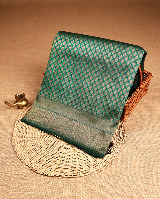 Green Colour Banaras Katan Silk Saree