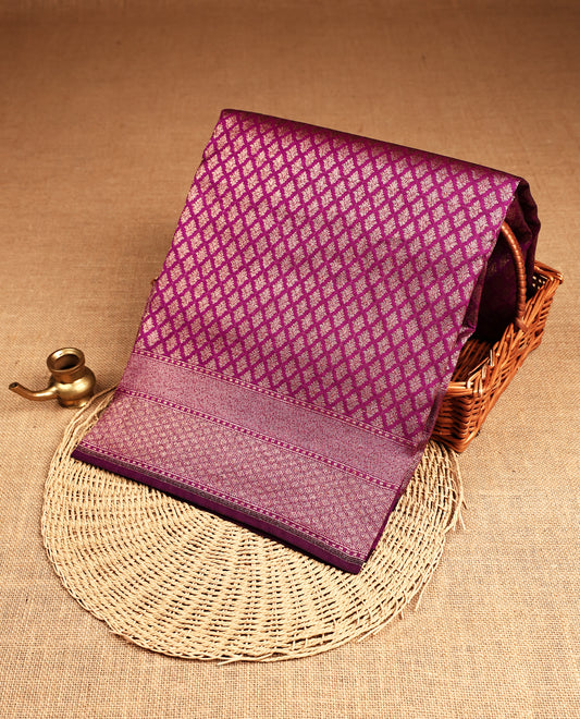 Purple Colour Banaras Katan Silk Saree
