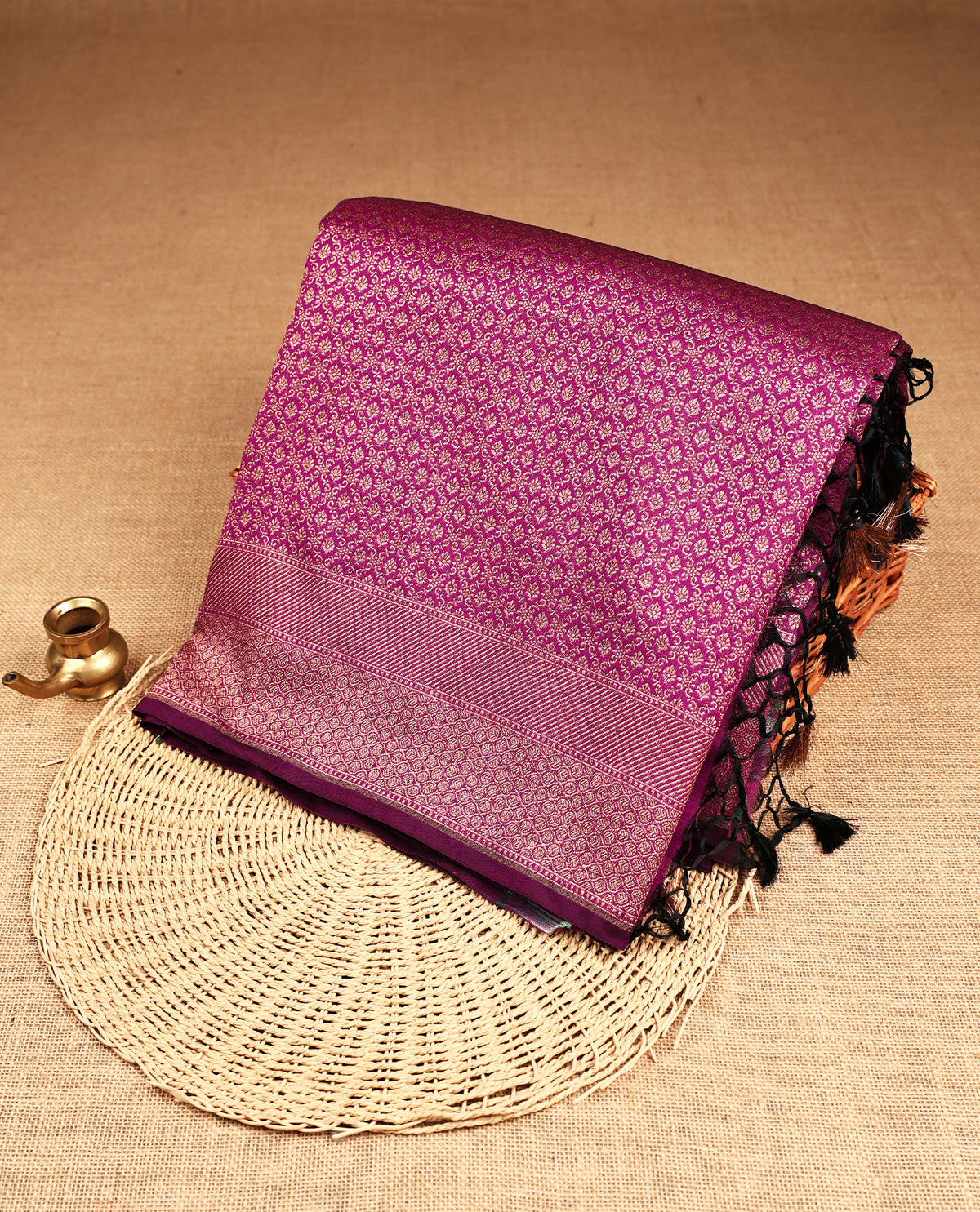 Purple Colour Banaras Katan Silk Saree
