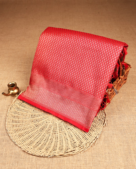 Red Colour Banaras Katan Silk Saree