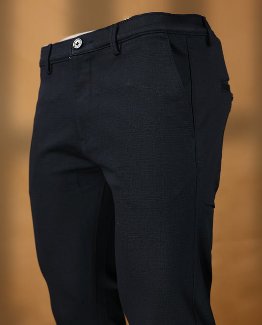 Dark Blue colour High Quality CITRUS formal Laurel Fit pants for men.