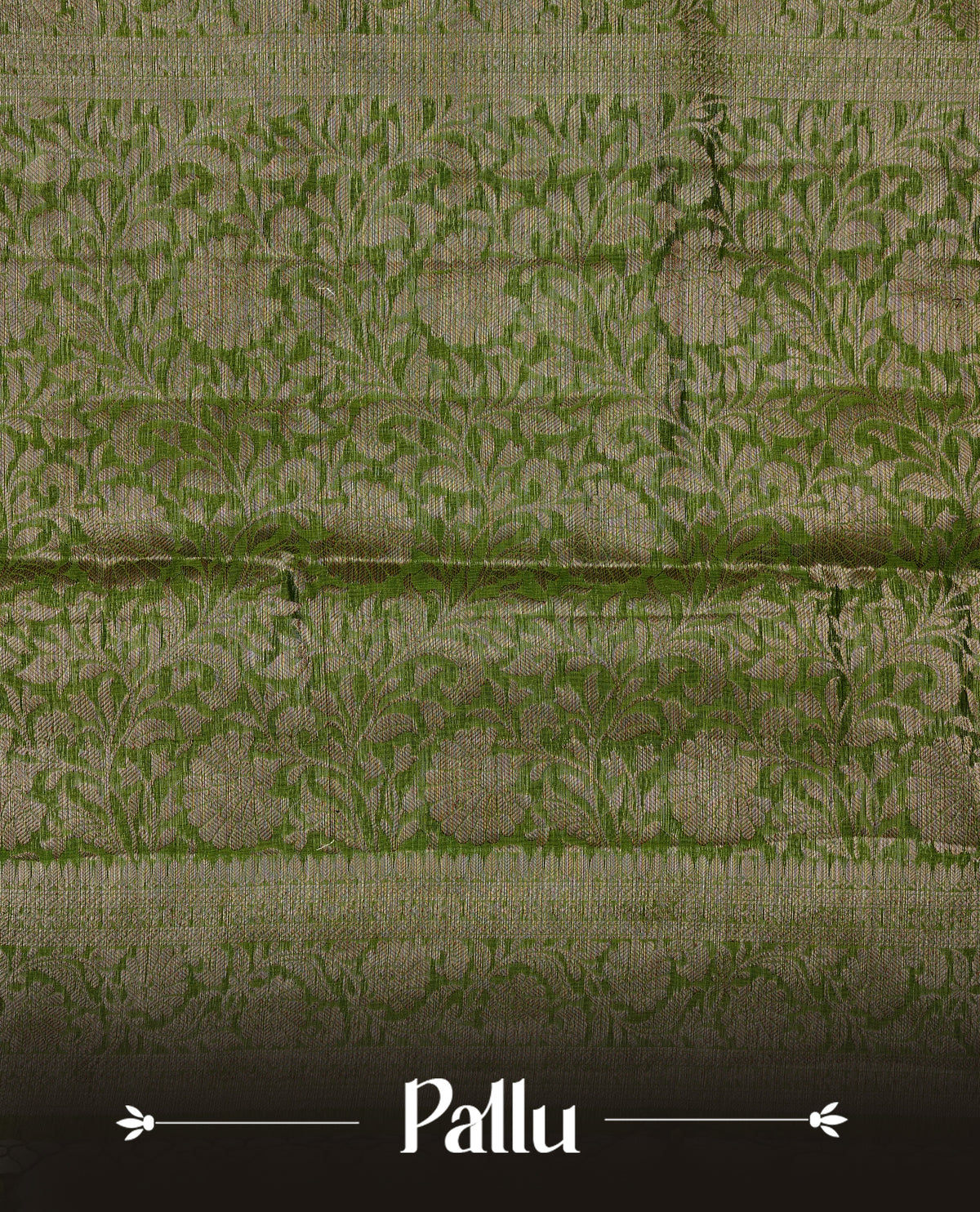Light green colour Banaras silk saree featuring gold zari Geometric pattern on body, complemented by contrast green colour with zari border, comes with matching blouse piece.