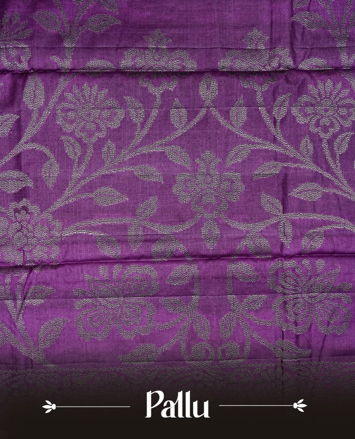 Purple colour banaras saree featuring Antique zari kodi pattern on body, complemented by Zari pattern on self colour border, comes with matching blouse piece.