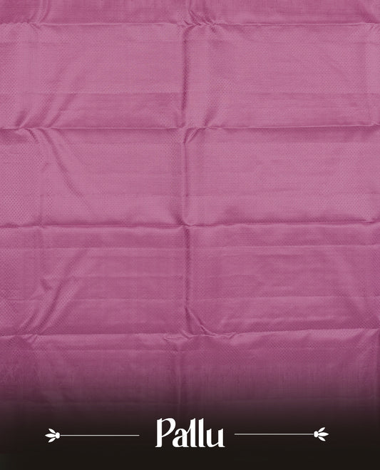 Orchid Purple colour Semi Soft Silk Saree Featuring a Self Coloured Patterned Body, Complemented by Self Coloured Pallu & Border and a Matching Blouse Piece