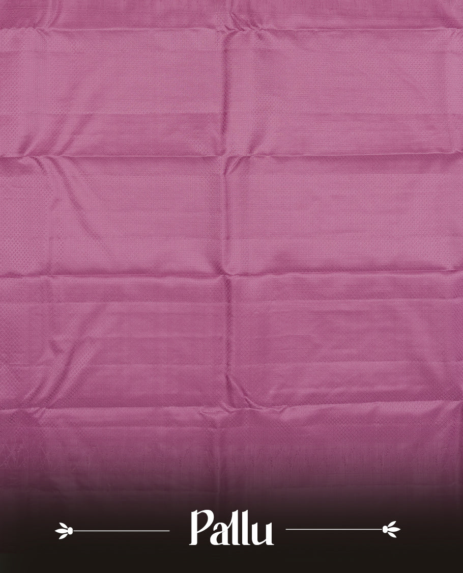 Orchid Purple colour Semi Soft Silk Saree Featuring a Self Coloured Patterned Body, Complemented by Self Coloured Pallu & Border and a Matching Blouse Piece