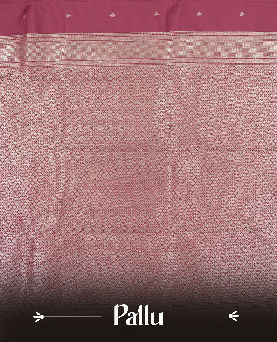 twilight lavender colour semi soft silk saree featuring a gold colour textured patterned body, complemented by self coloured golden motifes on pallu & border and a matching blouse piece.