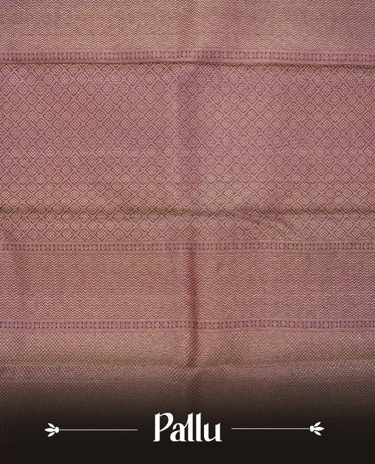 Safforn red colour pure wedding silk saree featuring Gold zari Box with motifs on body ], complemented by self colour with traditional border, comes with matching blouse piece.