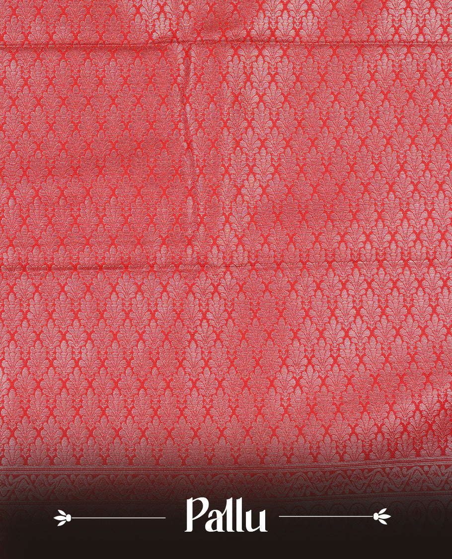 Light pinkish Cream colour Net Tissue saree Elegant plain body, complemented by Red colour with Light gold zari traditional border, paired  with matching blouse piece.