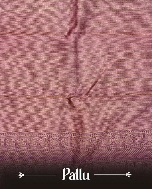 Burgundy colour pure wedding silk saree featuring gold zari Designed pattern on body, comeplemented by self colour with traditional border, comes with matching blouse piece.