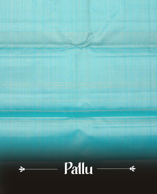 Sky blue colour Traditional kancheepuram silk saree