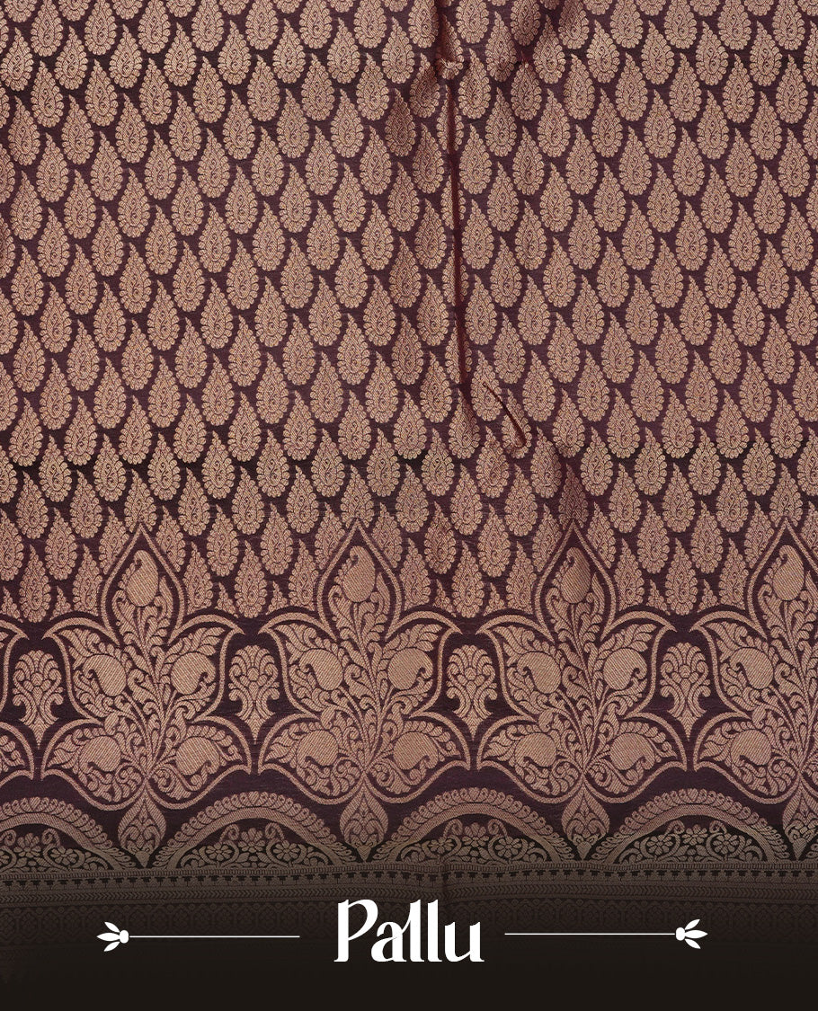 Olive colour Traditional kancheepuram silk saree