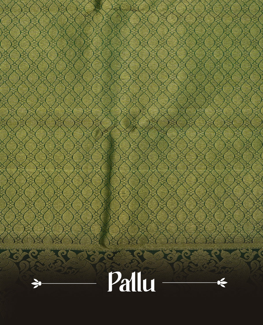 Rust orange colour traditional kancheepuram silk saree