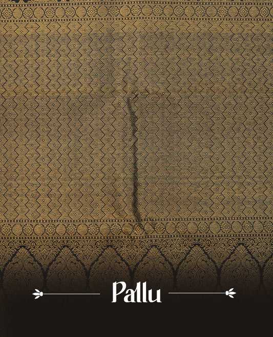 Olive colour Traditional kancheepuram silk saree