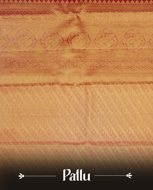 Mehandi Green colour pure tissue silk saree