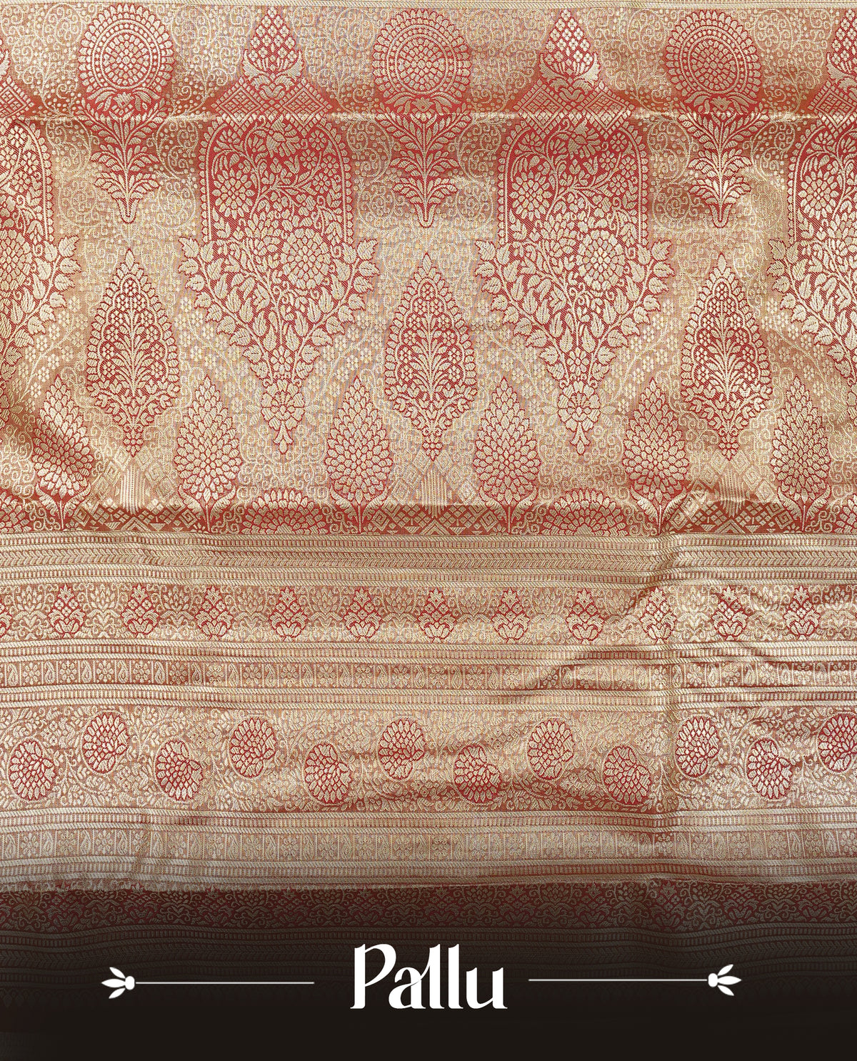 Pastel red colour Semi Tissue Silk Saree featuring Silver zari Works on the body, complemented by an intricately woven Silver zari pallu, a rich Maroon border with silver zari work and paired with a matching plain blouse piece.