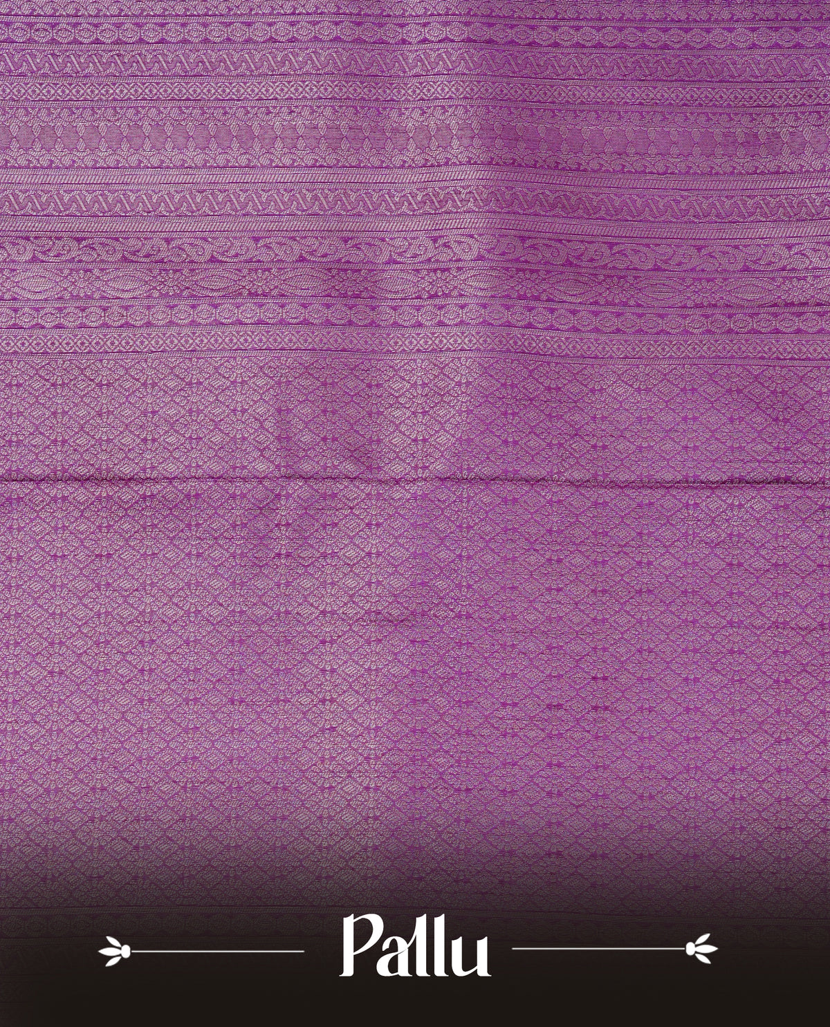 Purple colour softie silk saree featuring silver zari, rich pallu brocade body, with contrasting self colour border.paired with matching blouse piece.