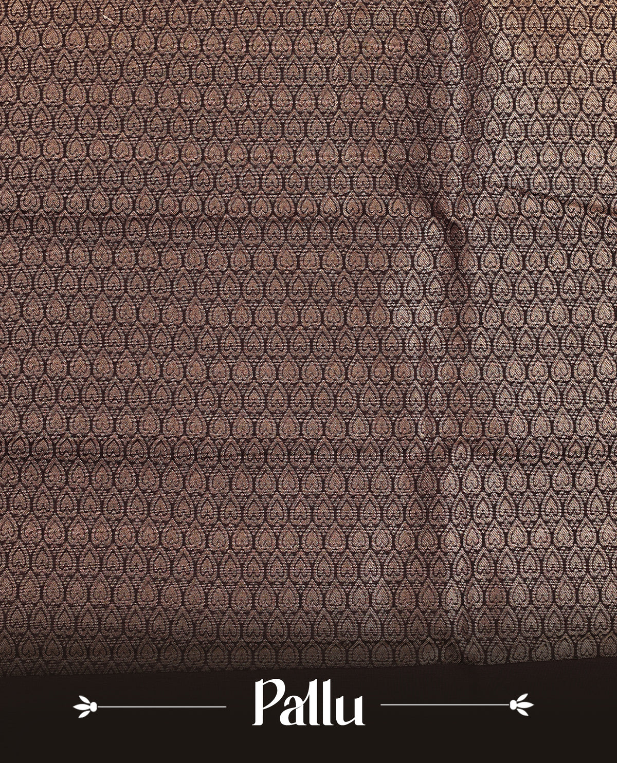 Dark brown colour soft silk saree