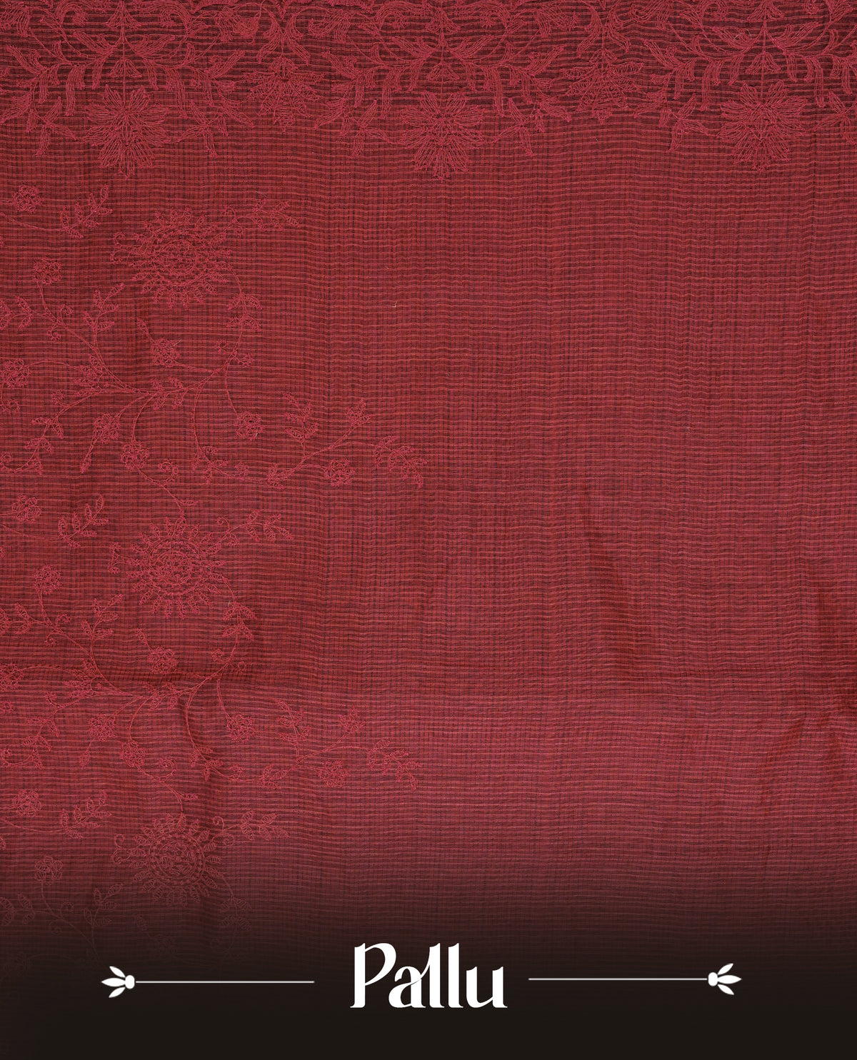 Red colour Net Kota Designer saree.