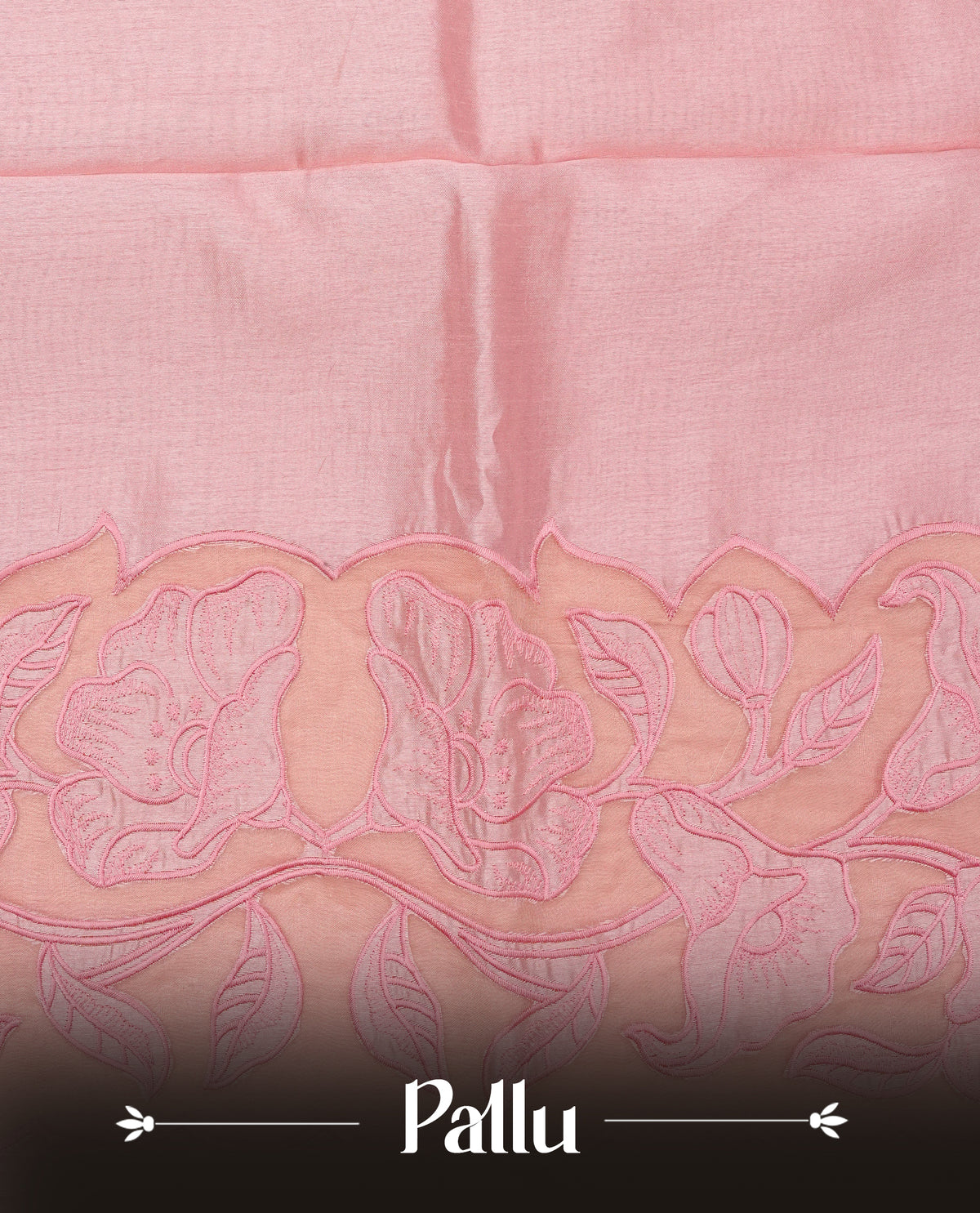 Pastel Pink colour Tussar Designer saree.