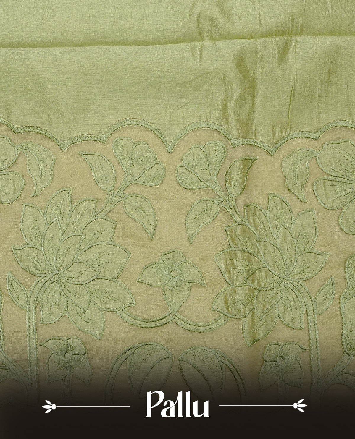 Pastel Green colour Tussar Designer saree