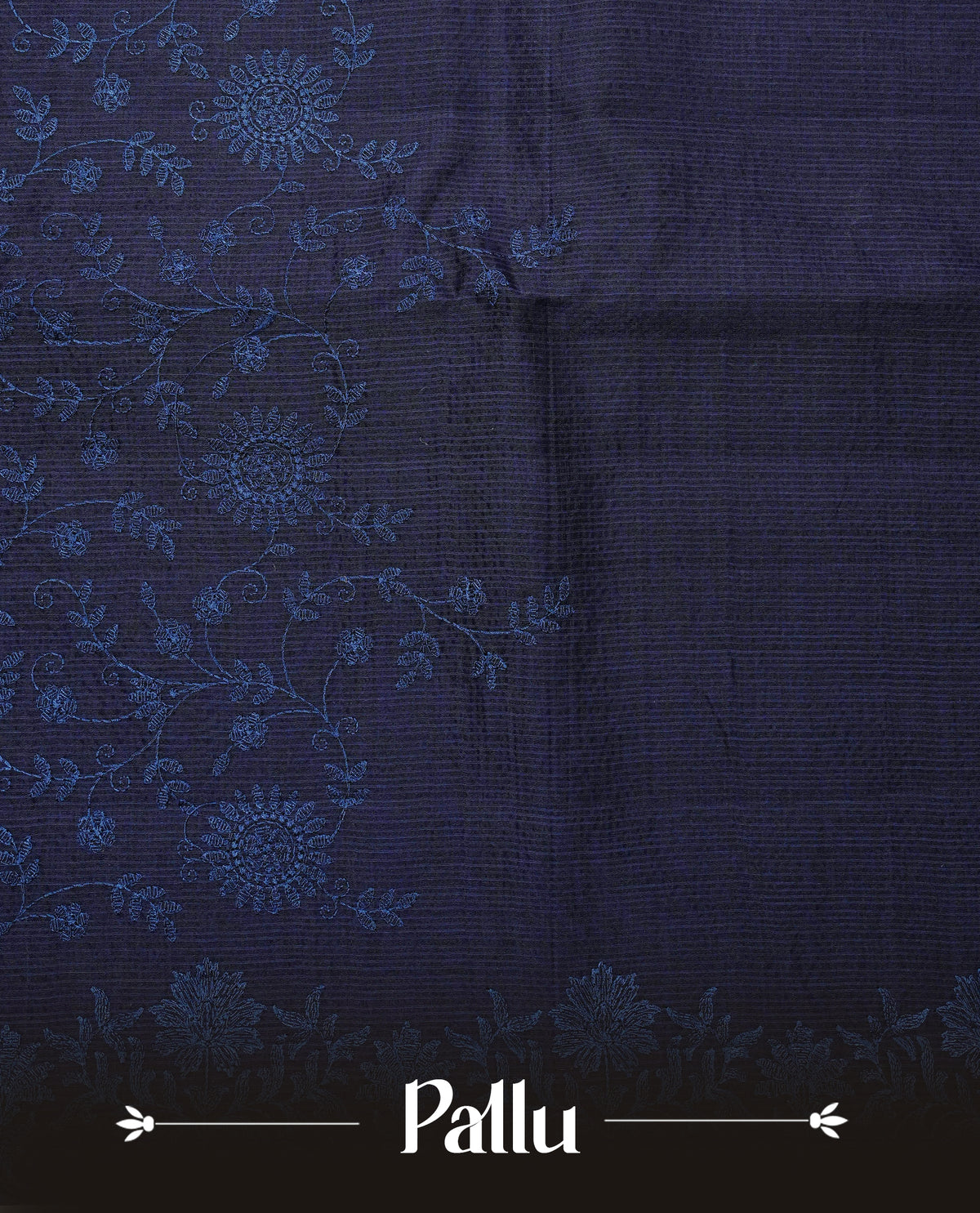 Navy Blue  colour Net Kota Designer saree.