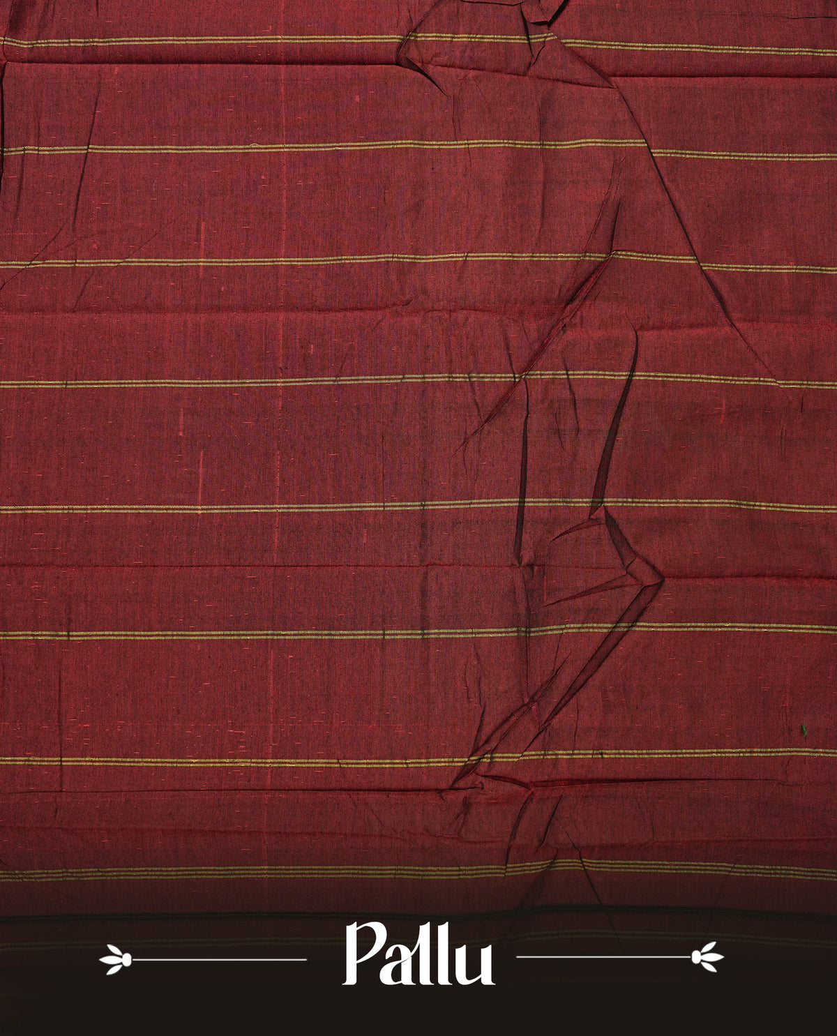 Bottle Green colour Narayanapattu cotton saree with a plain body, complemented by a maroon colour with gold zari border & contrast pallu, paired with a matching blouse piece.