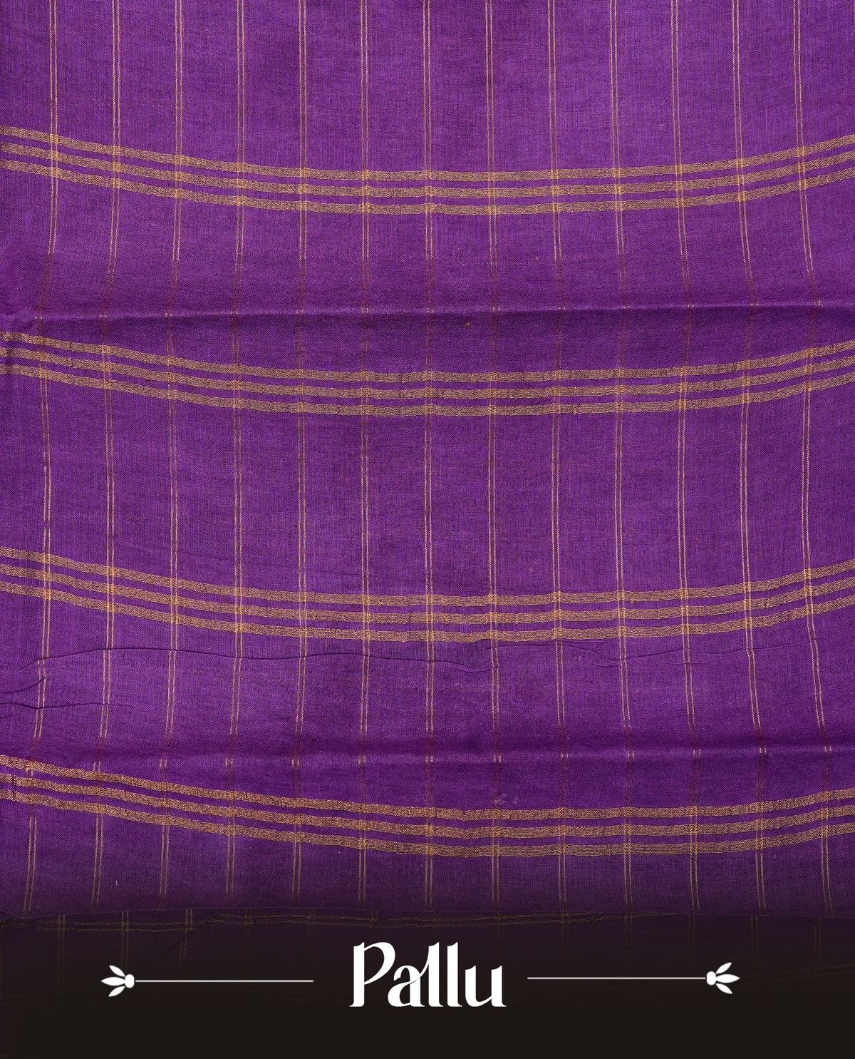 Violet Sungudi cotton saree featuring elegant gold zari checks across the body, complemented by a rich gold zari peacock border. Paired with a matching blouse piece
