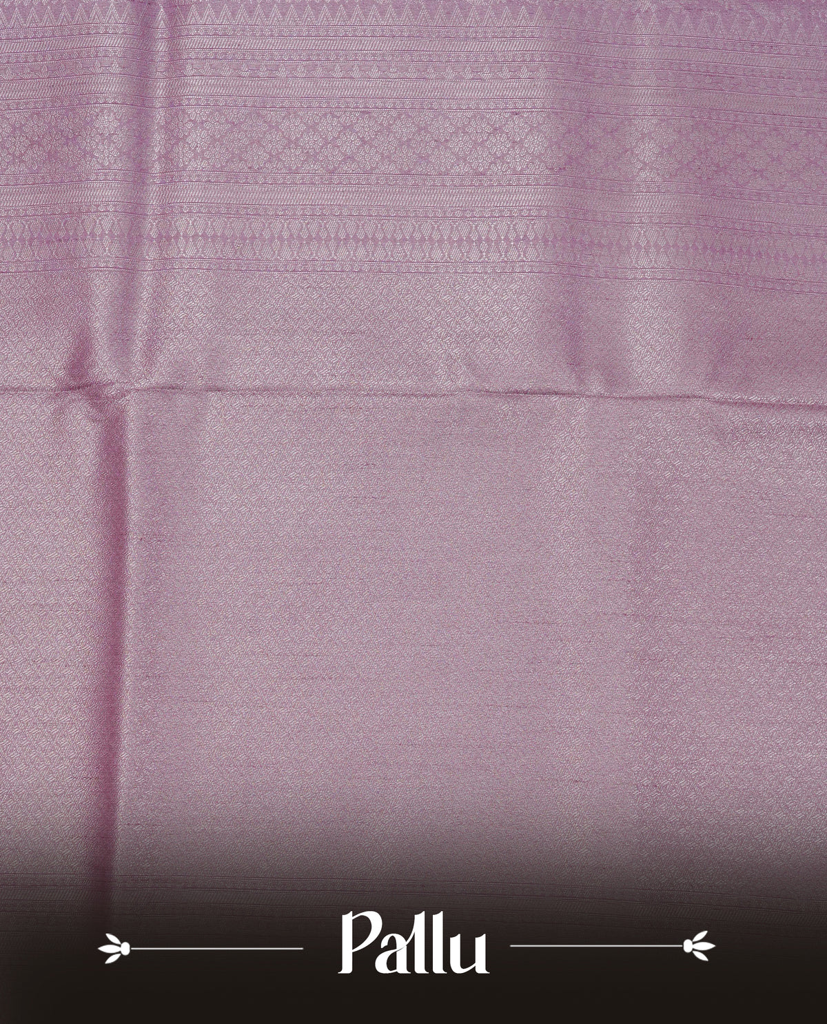 Lavender colour softie silk saree featuring silver zari, rich pallu floral pattern brocade body, with contrasting self colour colour border.paired with matching blouse piece.