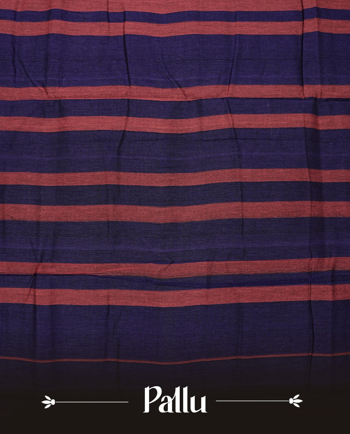 Deep purple colour Narayanapattu cotton saree with a plain body, complemented by a Maroon Colour with Red Colour Temple designed border & contrast pallu, paired with a matching blouse piece.