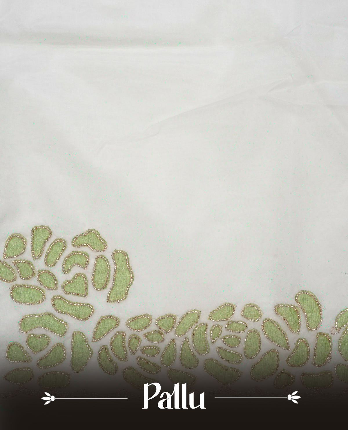 White Colour Net Designer Saree.