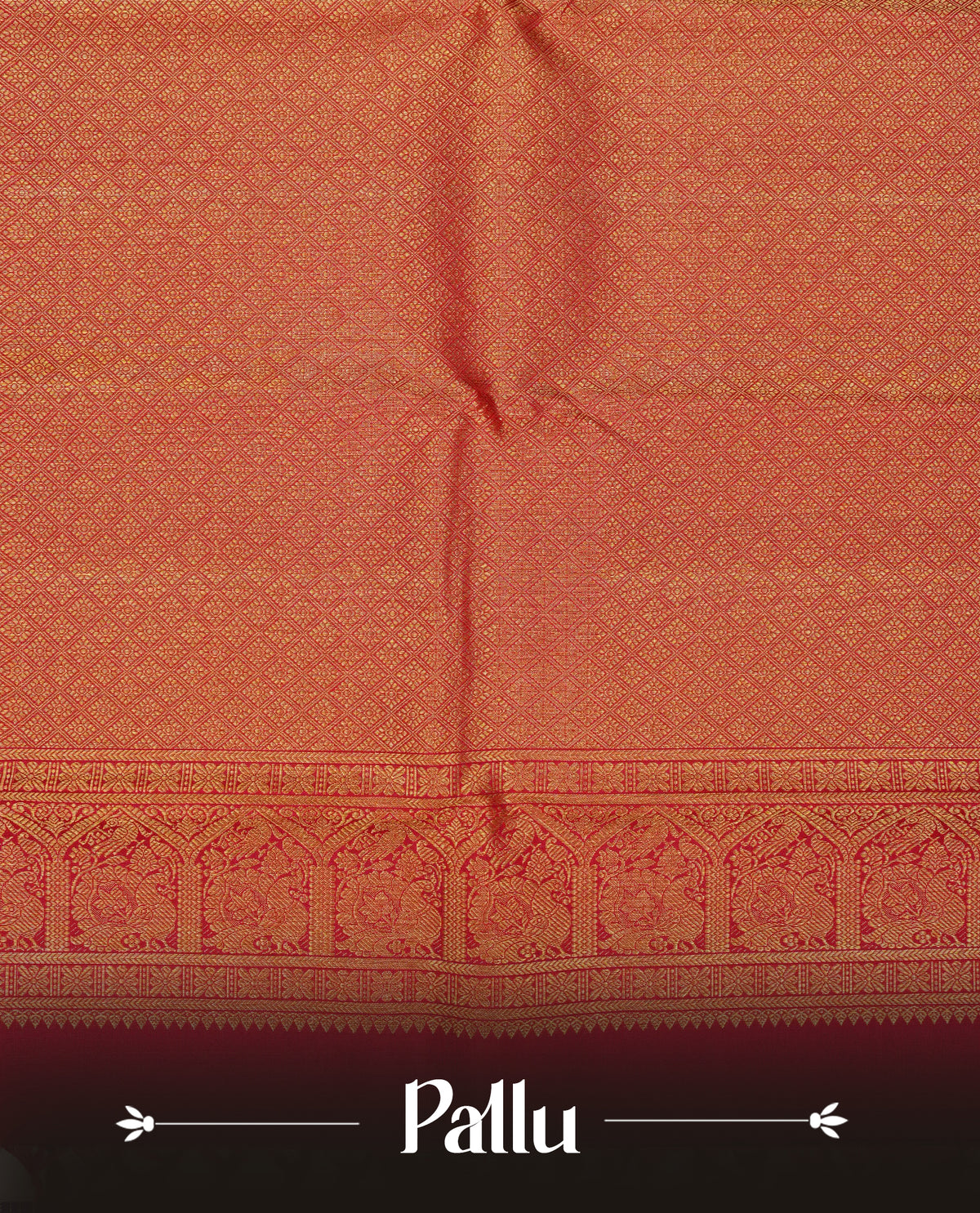 Bottle green colour Traditional Kancheepuram silk saree featuring Gold zari dotted checks on body, complemented by contrast maroon colour with traditional border, comes with matching blouse piece.