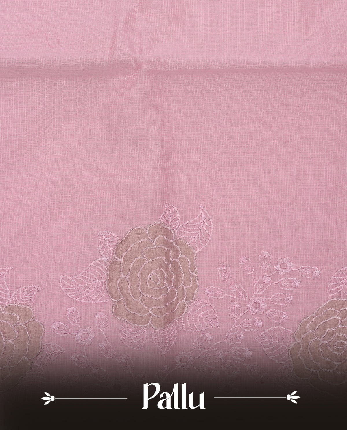 Pastel Pink colour Net Kota Designer saree.