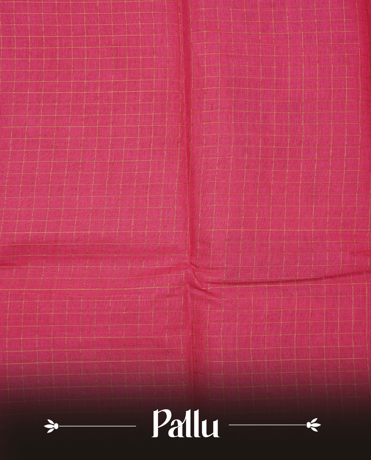 Pink Sungudi cotton saree featuring elegant gold zari checks across the body, complemented by a contrast gold zari border. Comes with a matching blouse piece.