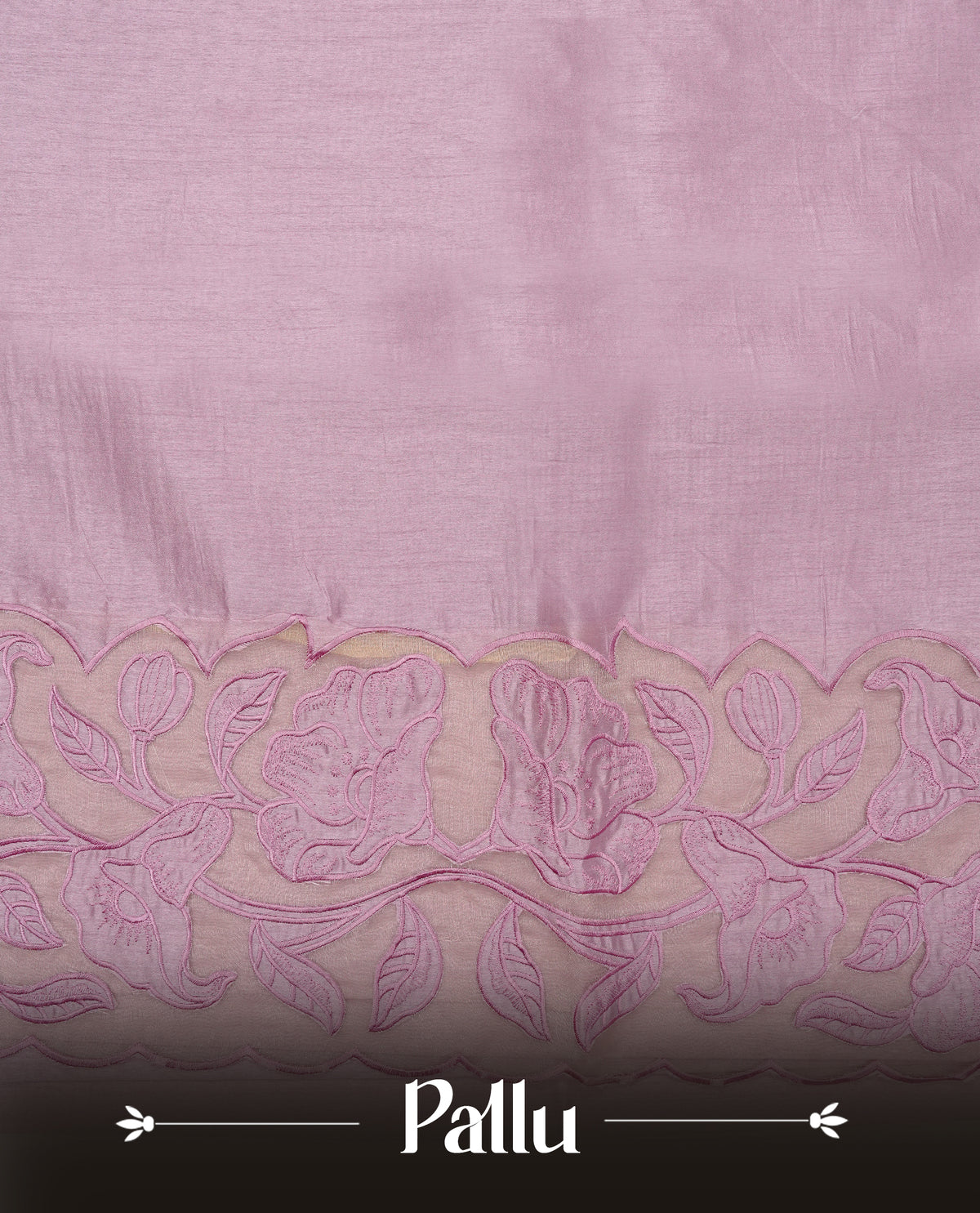 Pastel Purple colour Tussar Designer saree.