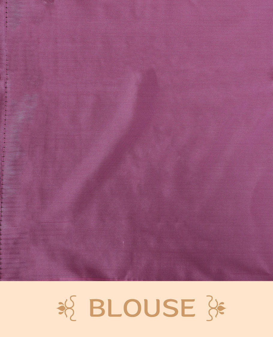 Pink colour semi soft silk saree adorned with delicate woven Diamond motifs on the body, complemented by a Self colour woven pallu with intricate detailing and tassel accents without border & Comes with a matching blouse piece.