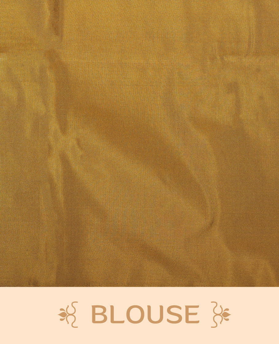 Olive yellow colour semi soft silk saree adorned with delicate woven floral in square motifs on the body, complemented by a Self colour woven pallu with intricate detailing and tassel accents without border & Comes with a matching blouse piece.