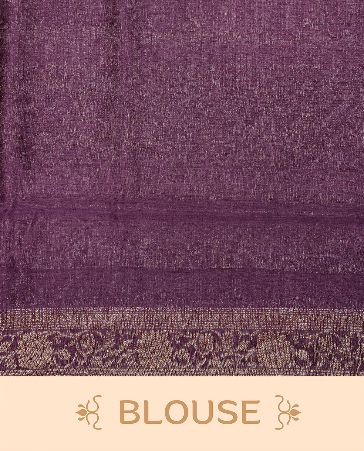 Wine colour Banaras silk saree featuring gold zari buttas on body, complemented by self colour with zari border, comes with matching blouse piece.